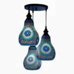 معلقة إضاءة ثلاثية E27 مصنوعة يدويا  من موزايك