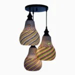 معلقة إضاءة ثلاثية E27 مصنوعة يدويا  من موزايك