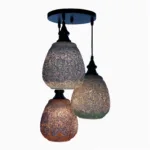 معلقة إضاءة ثلاثية E27 مصنوعة يدويا  من موزايك