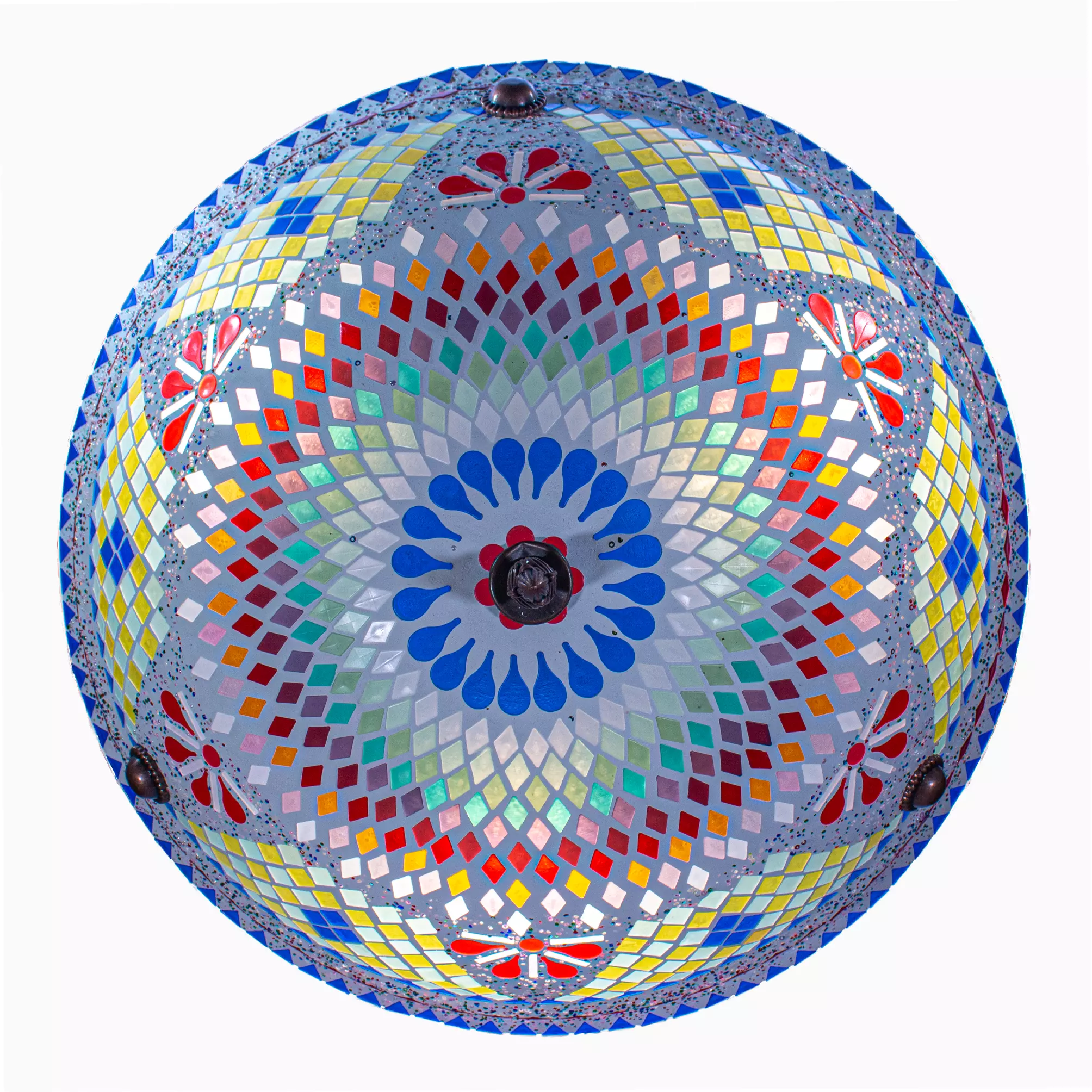 طبق عميق عدد 3 لمبة صناعة يدوية من الموزايك - الصورة 3