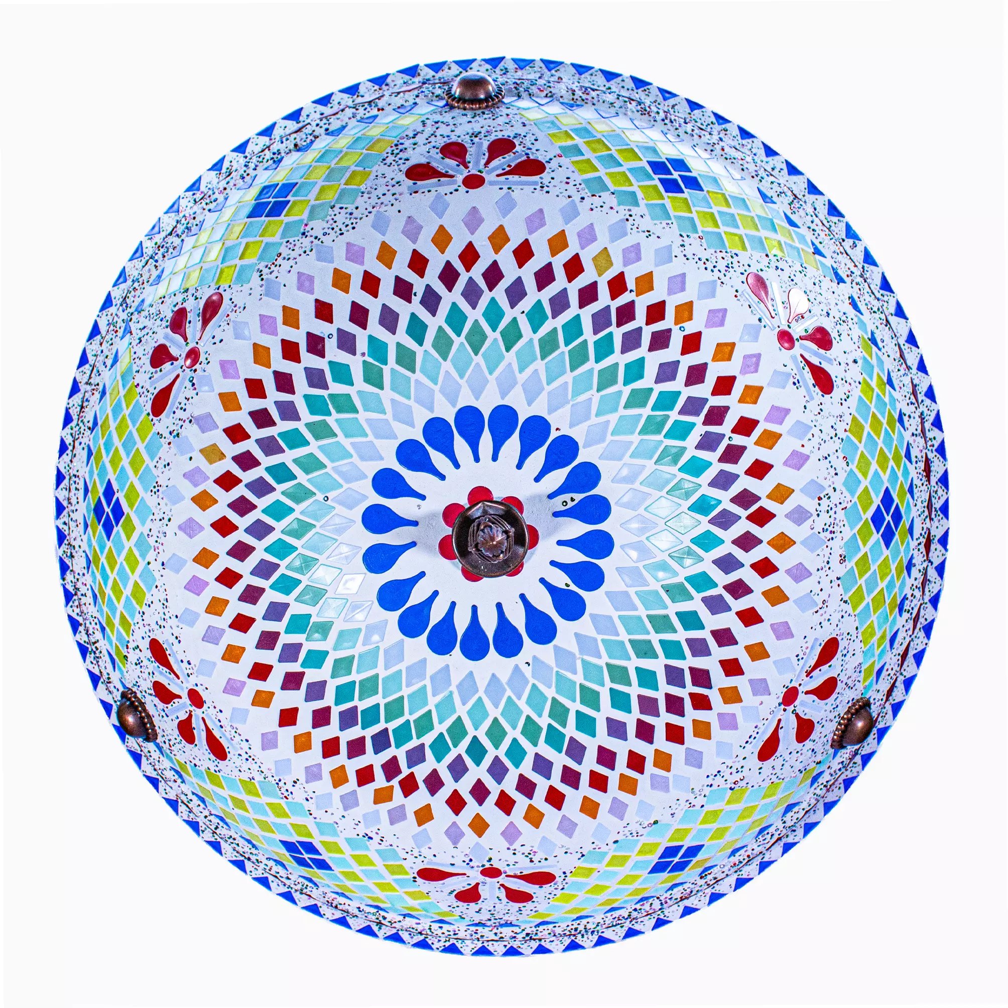 طبق عميق عدد 3 لمبة صناعة يدوية من الموزايك - الصورة 4