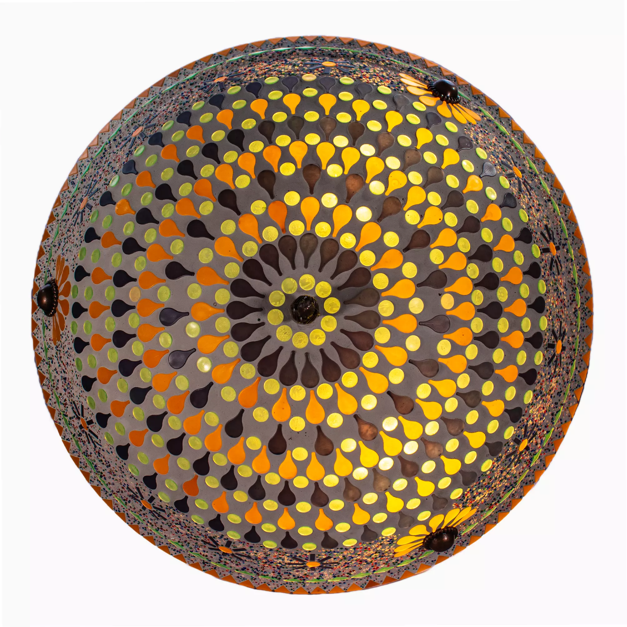 طبق عميق عدد 3 لمبة صناعة يدوية من الموزايك - الصورة 3