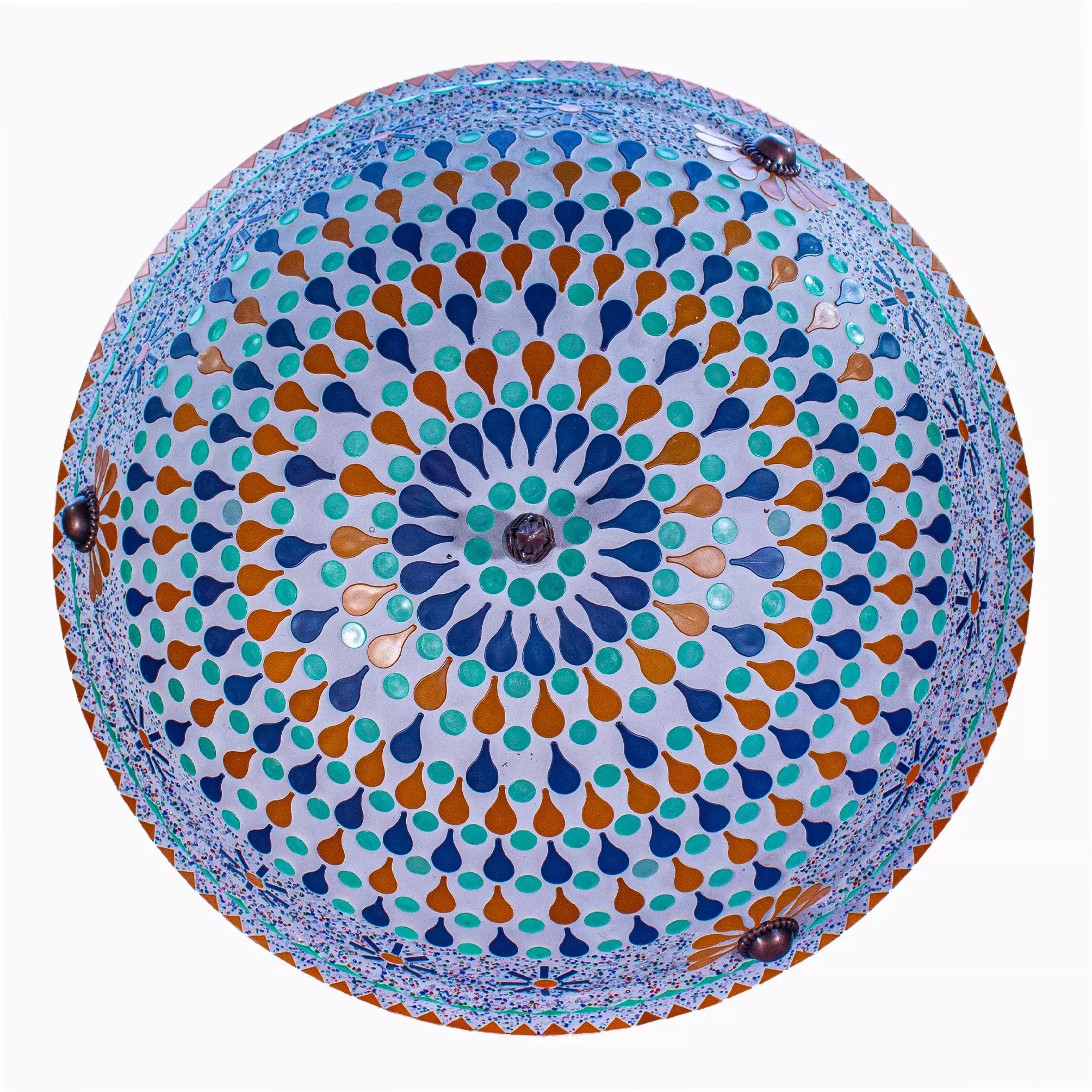 طبق عميق عدد 3 لمبة صناعة يدوية من الموزايك - الصورة 4